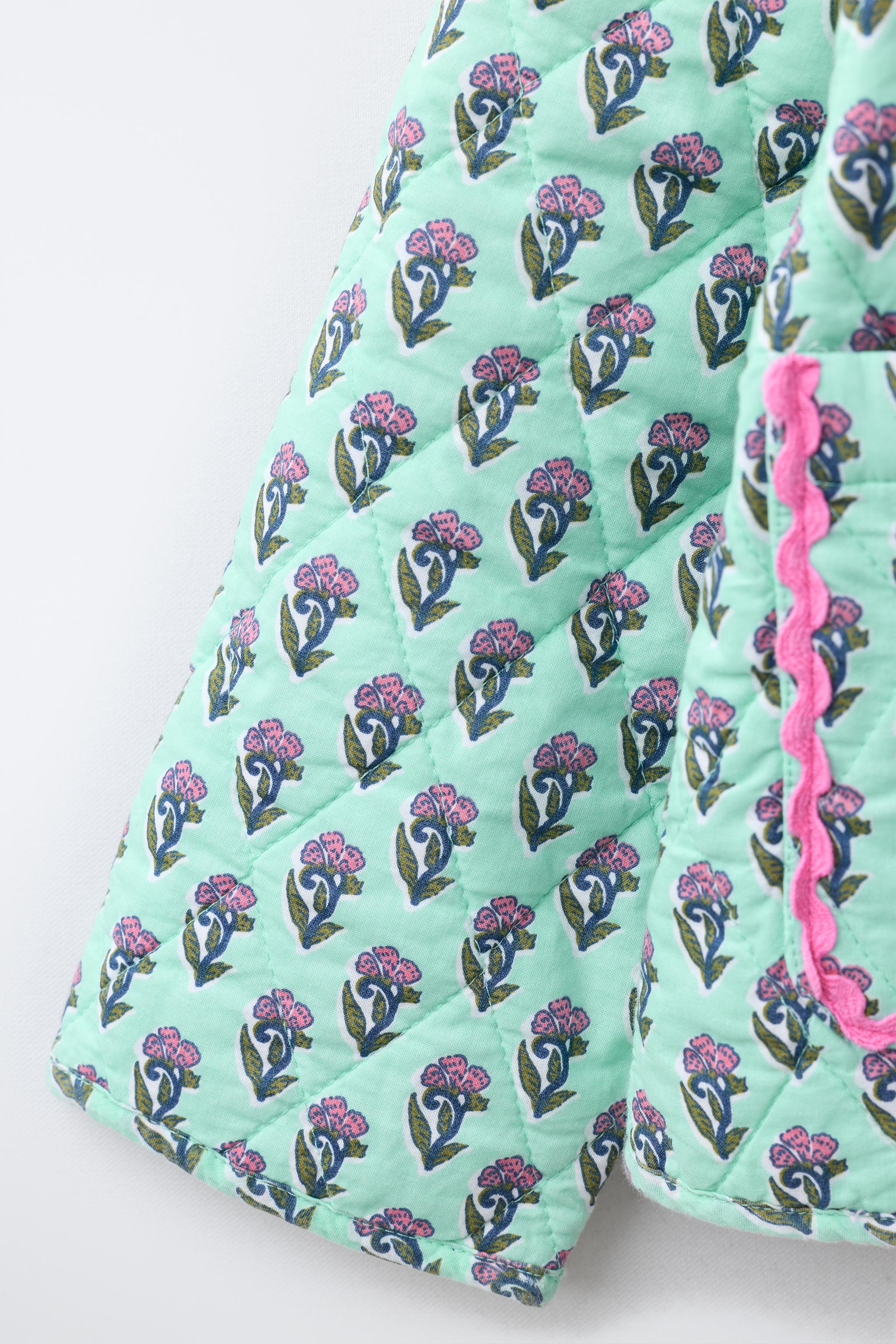 QUILTED FLORAL TIE JACKET